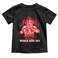 AIDS Awareness Toddler T Shirt Ribbon HIV Tackle Football Gift - Wonder Print Shop