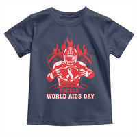 AIDS Awareness Toddler T Shirt Ribbon HIV Tackle Football Gift - Wonder Print Shop