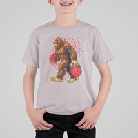 Funny Bigfoot Football T Shirt For Kid Support HIV Awareness Gift - Wonder Print Shop