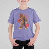 Funny Bigfoot Football T Shirt For Kid Support HIV Awareness Gift - Wonder Print Shop