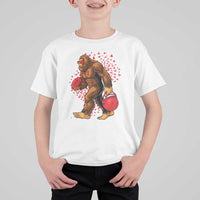 Funny Bigfoot Football T Shirt For Kid Support HIV Awareness Gift - Wonder Print Shop