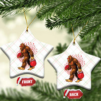 Funny Bigfoot Football Ceramic Ornament Support HIV Awareness Gift - Wonder Print Shop