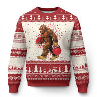 Funny Bigfoot Football Ugly Christmas Sweater Support HIV Awareness Gift - Wonder Print Shop