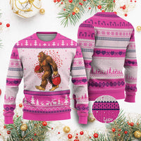 Funny Bigfoot Football Ugly Christmas Sweater Support HIV Awareness Gift - Wonder Print Shop