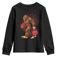 Funny Bigfoot Football Youth Sweatshirt Support HIV Awareness Gift - Wonder Print Shop