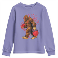 Funny Bigfoot Football Youth Sweatshirt Support HIV Awareness Gift - Wonder Print Shop
