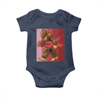 Funny Bigfoot Football HIV Awareness Baby Onesie Red Ribbon Retro Vintage Style Gift - Wonder Print Shop