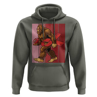 Funny Bigfoot Football HIV Awareness Hoodie Red Ribbon Retro Vintage Style Gift - Wonder Print Shop