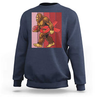 Funny Bigfoot Football HIV Awareness Sweatshirt Red Ribbon Retro Vintage Style Gift - Wonder Print Shop