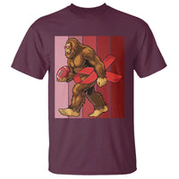 Funny Bigfoot Football HIV Awareness T Shirt Red Ribbon Retro Vintage Style Gift - Wonder Print Shop