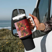 Funny Bigfoot Football HIV Awareness Tumbler With Handle Red Ribbon Retro Vintage Style Gift - Wonder Print Shop