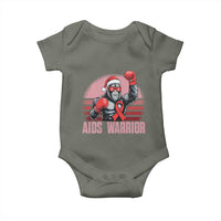 Christmas Santa Bigfoot HIV Awareness Baby Onesie Retro Vintage Style Gift - Wonder Print Shop
