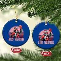 Xmas Santa Bigfoot HIV Awareness Ceramic Ornament Retro Vintage Style Gift - Wonder Print Shop
