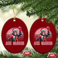 Xmas Santa Bigfoot HIV Awareness Ceramic Ornament Retro Vintage Style Gift - Wonder Print Shop