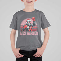 Christmas Santa Bigfoot HIV Awareness T Shirt For Kid Retro Vintage Style Gift - Wonder Print Shop