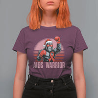 Christmas Santa Bigfoot HIV Awareness T Shirt For Women Retro Vintage Style Gift - Wonder Print Shop