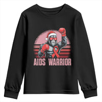 Christmas Santa Bigfoot HIV Awareness Youth Sweatshirt Retro Vintage Style Gift - Wonder Print Shop
