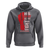 His Fight Is My Fight Hoodie Red Ribbon HIV Awareness Boxing Gift - Wonder Print Shop