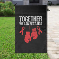 Together We Can Beat AIDS Garden Flag Boxing HIV Awareness Gift - Wonder Print Shop