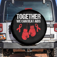 Together We Can Beat AIDS Spare Tire Cover Boxing HIV Awareness Gift - Wonder Print Shop