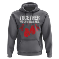 Together We Can Beat AIDS Hoodie Boxing HIV Awareness Gift - Wonder Print Shop