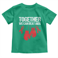 Together We Can Beat AIDS Toddler T Shirt Boxing HIV Awareness Gift - Wonder Print Shop