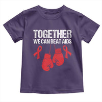 Together We Can Beat AIDS Toddler T Shirt Boxing HIV Awareness Gift - Wonder Print Shop