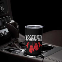 Together We Can Beat AIDS Tumbler Cup Boxing HIV Awareness Gift - Wonder Print Shop