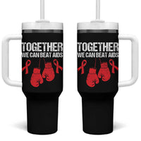 Together We Can Beat AIDS Tumbler With Handle Boxing HIV Awareness Gift - Wonder Print Shop