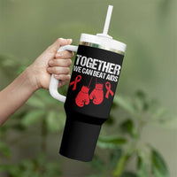 Together We Can Beat AIDS Tumbler With Handle Boxing HIV Awareness Gift - Wonder Print Shop