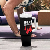 Together We Can Beat AIDS Tumbler With Handle Boxing HIV Awareness Gift - Wonder Print Shop
