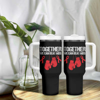 Together We Can Beat AIDS Tumbler With Handle Boxing HIV Awareness Gift - Wonder Print Shop