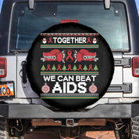 Together We Can Beat AIDS Spare Tire Cover HIV Awareness Boxing Ugly Sweater Gift - Wonder Print Shop