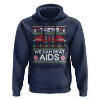 Together We Can Beat AIDS Hoodie HIV Awareness Boxing Ugly Sweater Gift - Wonder Print Shop