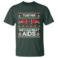 Together We Can Beat AIDS T Shirt HIV Awareness Boxing Ugly Sweater Gift - Wonder Print Shop