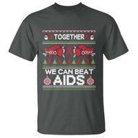 Together We Can Beat AIDS T Shirt HIV Awareness Boxing Ugly Sweater Gift - Wonder Print Shop