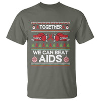 Together We Can Beat AIDS T Shirt HIV Awareness Boxing Ugly Sweater Gift - Wonder Print Shop