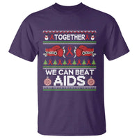 Together We Can Beat AIDS T Shirt HIV Awareness Boxing Ugly Sweater Gift - Wonder Print Shop
