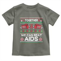 Together We Can Beat AIDS Toddler T Shirt HIV Awareness Boxing Ugly Sweater Gift - Wonder Print Shop
