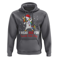 I Wear Red For World AIDS Day Hoodie Santa Unicorn Dabbing Christmas Gift - Wonder Print Shop