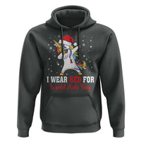 I Wear Red For World AIDS Day Hoodie Santa Unicorn Dabbing Christmas Gift - Wonder Print Shop