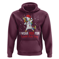 I Wear Red For World AIDS Day Hoodie Santa Unicorn Dabbing Christmas Gift - Wonder Print Shop