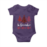 In December We Wear Red Baby Onesie HIV Awareness Christmas Ribbon Tree Gift - Wonder Print Shop