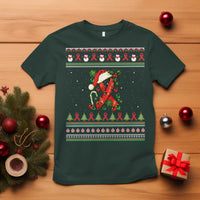 Santa Red Ribbon HIV Awareness T Shirt Ugly Sweater Christmas Gift - Wonder Print Shop