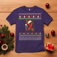 Santa Red Ribbon HIV Awareness T Shirt Ugly Sweater Christmas Gift - Wonder Print Shop