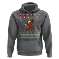 Santa Red Ribbon HIV Awareness Hoodie Ugly Sweater Christmas Gift - Wonder Print Shop