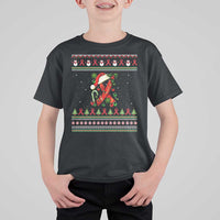 Santa Red Ribbon HIV Awareness T Shirt For Kid Ugly Sweater Christmas Gift - Wonder Print Shop