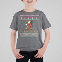 Santa Red Ribbon HIV Awareness T Shirt For Kid Ugly Sweater Christmas Gift - Wonder Print Shop