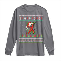 Santa Red Ribbon HIV Awareness Long Sleeve Shirt Ugly Sweater Christmas Gift - Wonder Print Shop