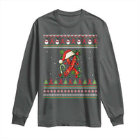Santa Red Ribbon HIV Awareness Long Sleeve Shirt Ugly Sweater Christmas Gift - Wonder Print Shop